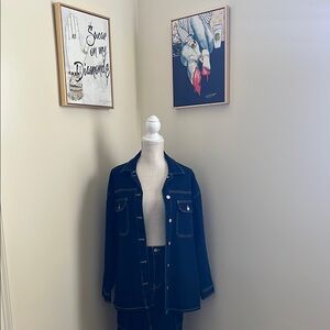 🆕 Gianni Bini Navy Jacket and Skirt